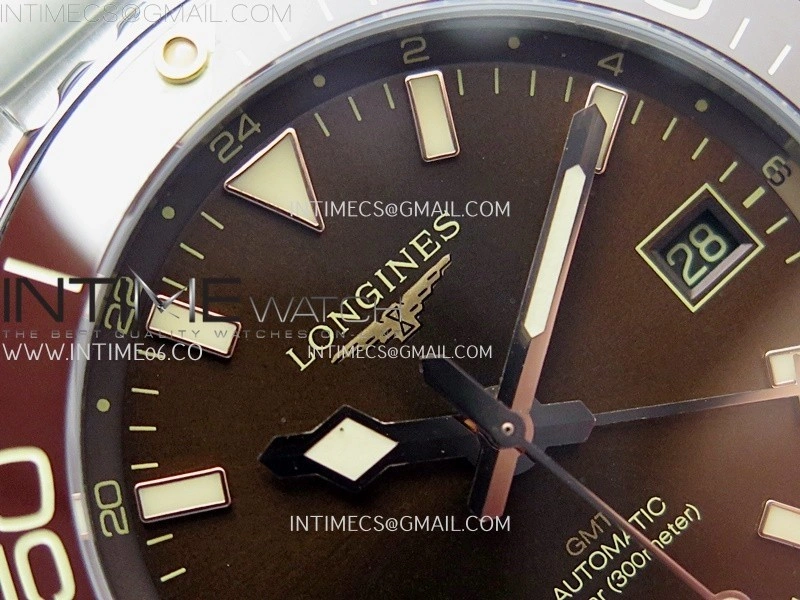 Hydroconquest L3.790.4 43mm SS Brown Ceramic Bezel ETC 1:1 Best Edition Brown Dial on SS Bracelet A2836